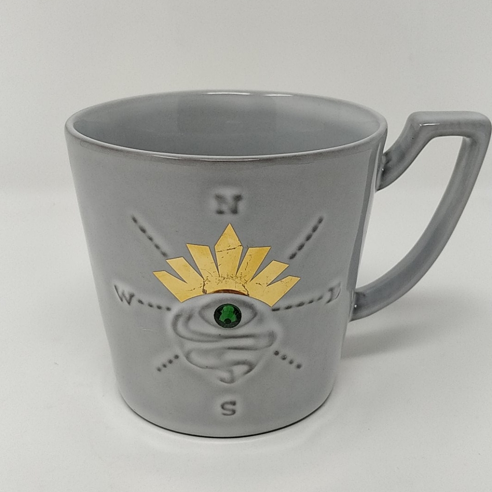 Starbucks 2014 Green Siren Eye Gem Gray Coffee Mug